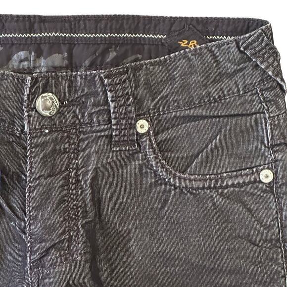 Stitch's Arizona Black Corduroy Button Fly Straight Leg Denim Jeans 28 NWT $219 - Picture 6 of 9